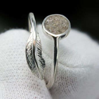 Feather Cremation Ring, Custom Cremation Ring, Ash Keepsake, Custom Memorial Ring, Ash Ring, Cremation Jewellery, Cremation Keepsake, 5 of 9