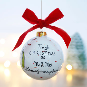 Personalised First Christmas As Mr And Mrs Bauble, 11 of 12