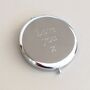 Silver Plated Compact Mirror ~ Love, thumbnail 1 of 6