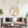 Wooden Tree Of Life Wall Art Circular Abstract Wall Design, thumbnail 6 of 9