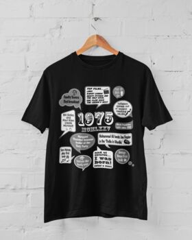 'Events Of 1975' Bespoke 50th Birthday Gift T Shirt, 6 of 9