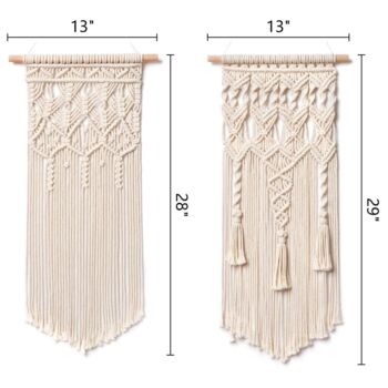 Pack Of Three Storm Macrame Wall Hanging Tapestry, 3 of 6