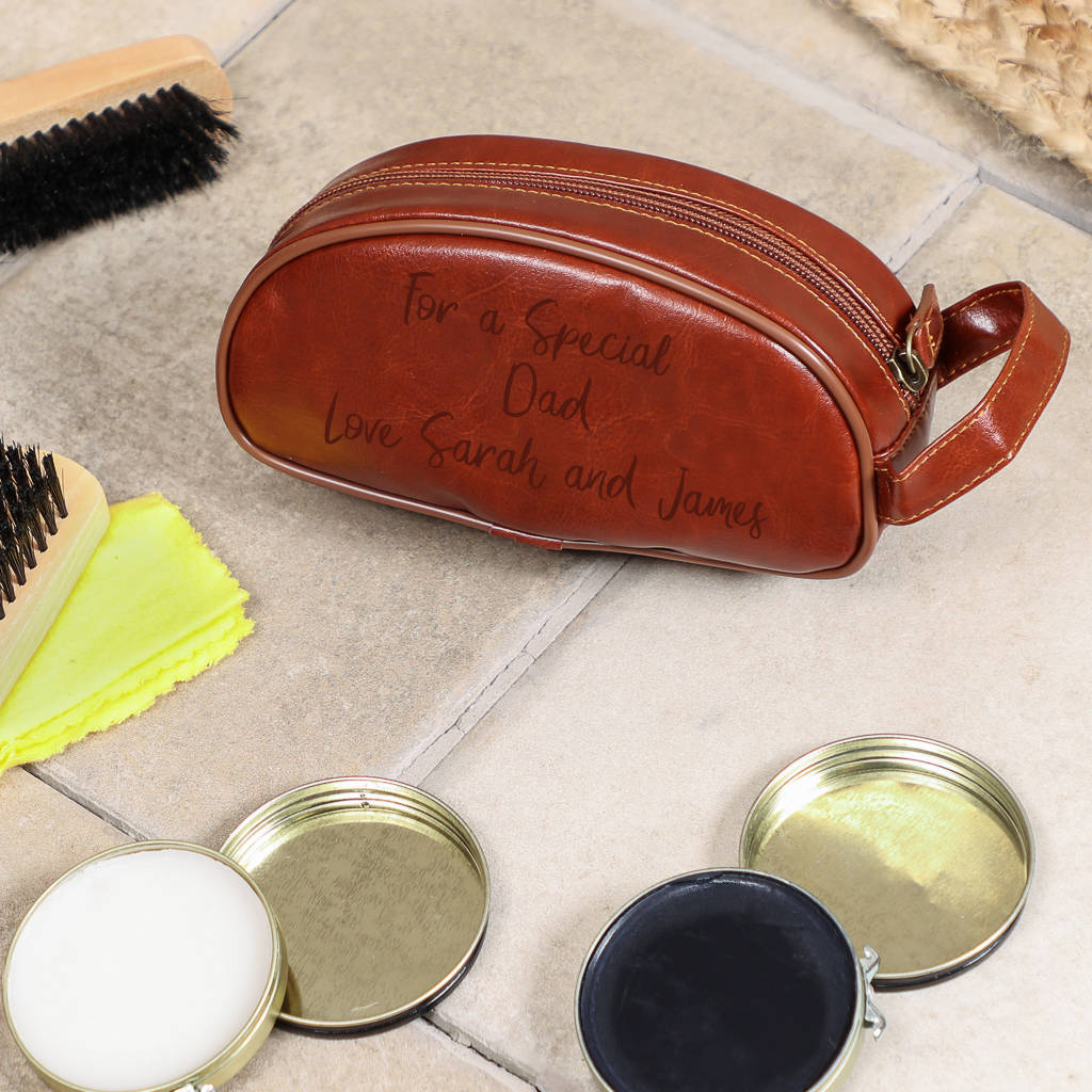 personalised gentleman's shoe polish kit by dibor