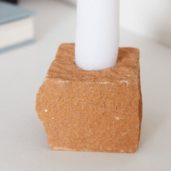 Rough Cut Natural Stone Candlestick, 2 of 3