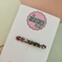 Pink, Green And Silver Thin Bubble Hair Clip / Colourful Resin Slide / Birthday Gift For Friend / Hair Accessory, thumbnail 5 of 5