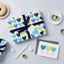 Blue Heart Wrapping Paper Set, thumbnail 2 of 6