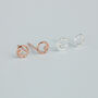 Sterling Silver Crystal Circle Stud Earrings, thumbnail 2 of 5