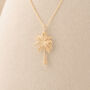 Personalised Gold Plated Sterling Silver Palm Tree Pendant Necklace, thumbnail 1 of 9