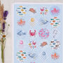Under The Sea Stickers, Children's 24 Sticker Sheet With Sea Life Design, thumbnail 1 of 2
