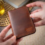 Personalised Leather Mens Vertical Card Wallet, thumbnail 4 of 9