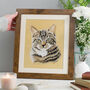 Personalised Pastel Cat Portrait, thumbnail 1 of 2