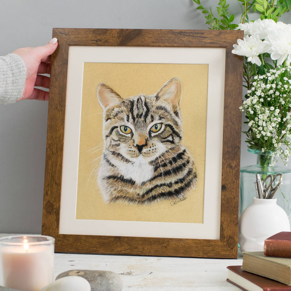 Personalised Pastel Cat Portrait, 1 of 2