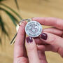 The World To Me Personalised Round Pewter Keyring, thumbnail 9 of 9