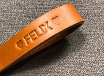 Personalised Tan Leather Keyring, 6 of 12