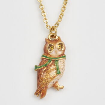 Cosy Owl Gold Chain Necklace, 3 of 8