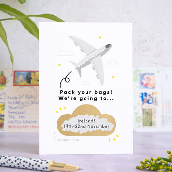 Personalised Aeroplane Travel Scratch Card, 3 of 9