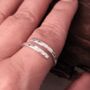 Bark Textured Sterling Silver Adjustable Wrap Ring, thumbnail 2 of 7