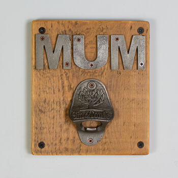'Mum' Reclaimed Wood Bottle Opener, 4 of 11