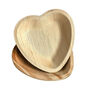 Heart Shaped Palm Leaf Plates | Pack Of Five, thumbnail 5 of 5