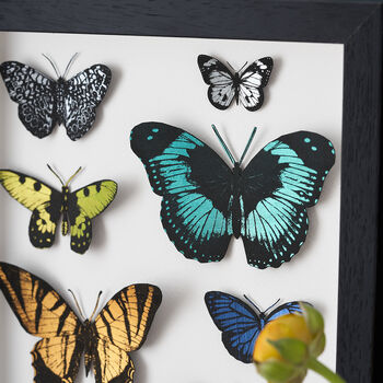Handpainted Papercut Butterflies 3D Wall Art, 9 of 9