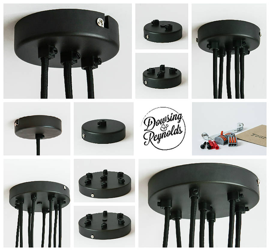 Multi Outlet Ceiling Rose For Fabric Cable By Dowsing & Reynolds