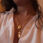 Venus Mini Art Deco Gold Plated Necklace, thumbnail 5 of 8