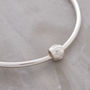 Que Sera Worry Bead Solid Silver Bangle, thumbnail 3 of 6