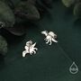 Sterling Silver Spinosaurus Dinosaur Stud Earrings, thumbnail 5 of 12