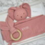 Personalised Bunny Comforter And Teether, thumbnail 1 of 4