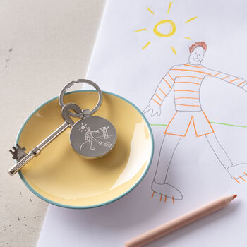 Personalised Childs Drawing Father's Day Keyring, 7 of 8