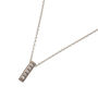 Silver, Gold And Diamond 'Linea' Necklace, thumbnail 2 of 2