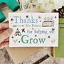 Grows Into Wildflowers Teacher Thank You Card, thumbnail 1 of 2