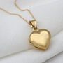 9ct Gold Love Heart Locket Necklace, thumbnail 1 of 4