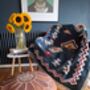 Navy Blue Aztec Blanket And Furniture Throw, thumbnail 6 of 11