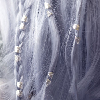 Delicate Hair Leaf Twists In Silver Or Gold Plating, 2 of 7
