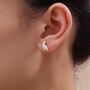 Pelican Bird Stud Earrings In Sterling Silver, thumbnail 7 of 12
