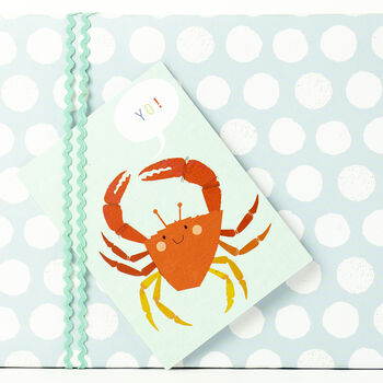 Mini Crab Greetings Card, 3 of 4
