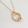 Opal Gold Vermeil Plated Necklace October Birthstone, thumbnail 1 of 8