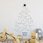 Personalised Constellation Christmas Tree Wall Sticker, thumbnail 1 of 3