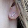Rainbow Bar Stud Earrings, thumbnail 1 of 8
