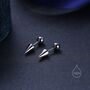 Sterling Silver Spike Screw Back Earrings, thumbnail 5 of 10