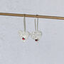 Sterling Silver Heart And Birthstone Earrings, thumbnail 6 of 8