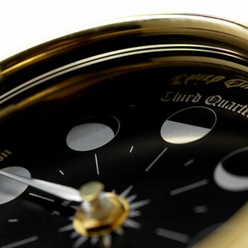 Prestige Solid Brass Moon Phase Clock, 3 of 12