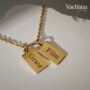 Personalized Tag Pendant Necklace, thumbnail 5 of 6