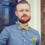 Mens Lime Yellow Floral Ready Tied Adjustable Bow Tie, thumbnail 2 of 6