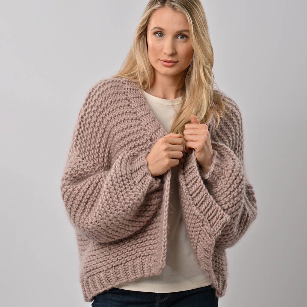 Bomber Cardigan Knitting Kit By Wool Couture