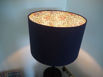 Navy Lampshade With Ditsy Floral Print, 7 of 8