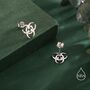Sterling Silver Tiny Biohazard Stud Earrings, thumbnail 4 of 12