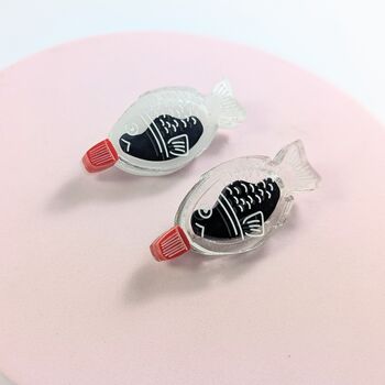 Soy Sauce Fish Bottle Brooch Japan Bento Acrylic Sushi, 3 of 12