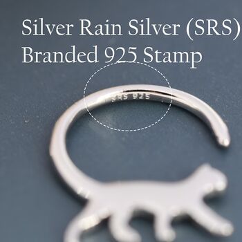 Cat Hoop Earrings In Sterling Silver, 6 of 11